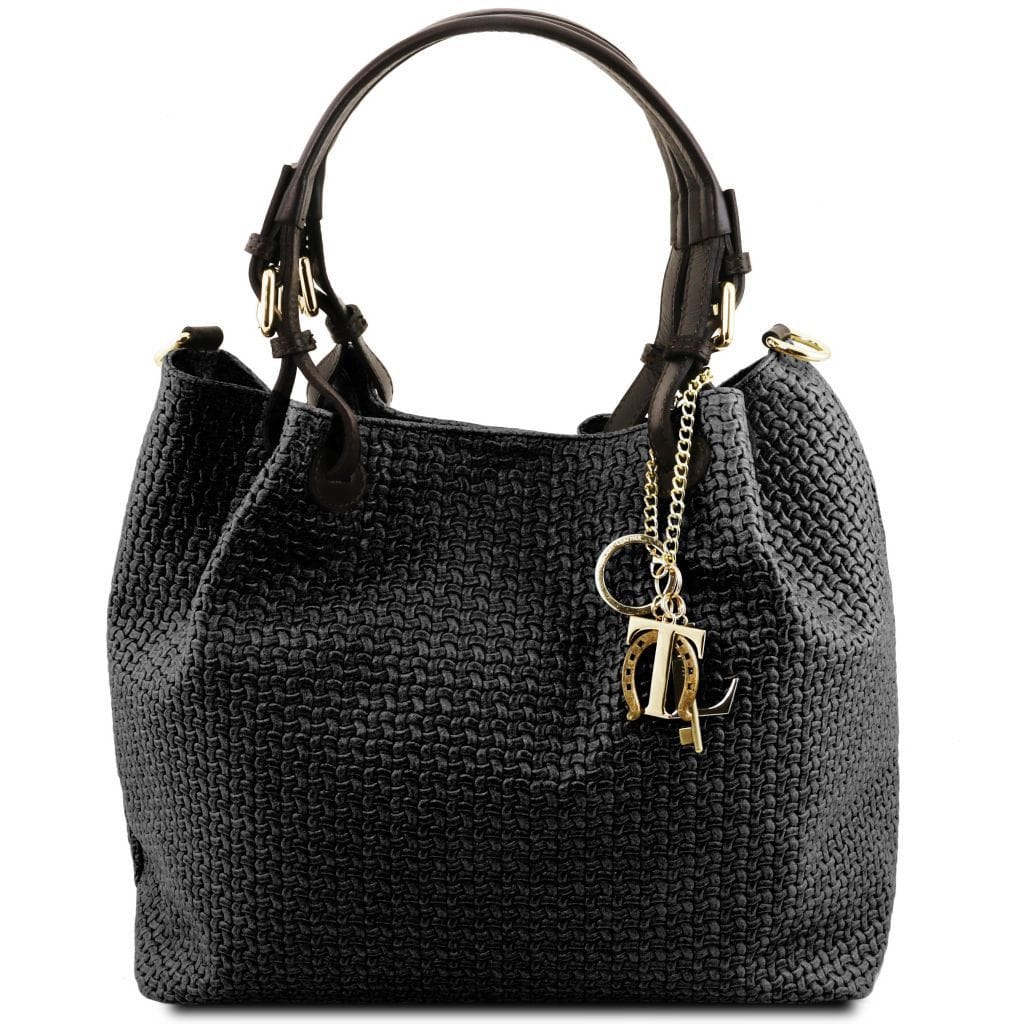Tuscany Leather TL KeyLuck Handväska #Färg_Svart