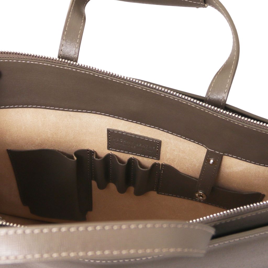 Tuscany Leather Palermo Datorväska #Färg_Mörk Taupe