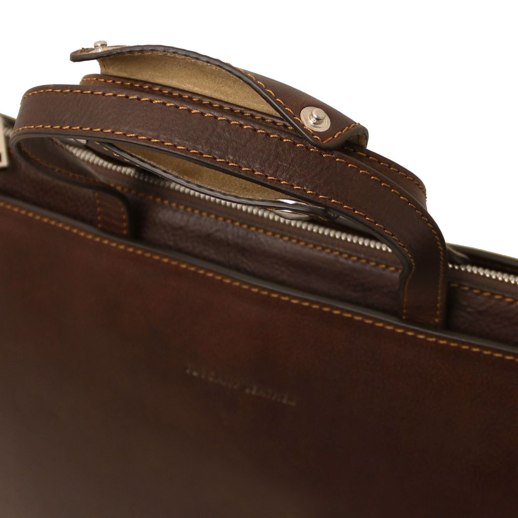 Tuscany Leather Palermo Datorväska #Färg_Mörkbrun