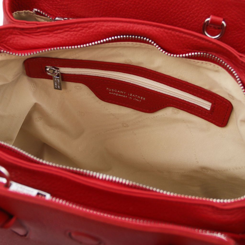 Tuscany Leather Tulipan Handväska #Färg_Läppstift Rött