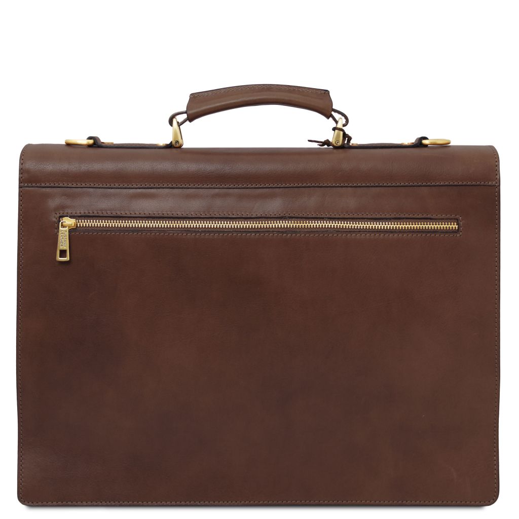 Tuscany Leather Cremona Portfölj #Färg_Mörkbrun