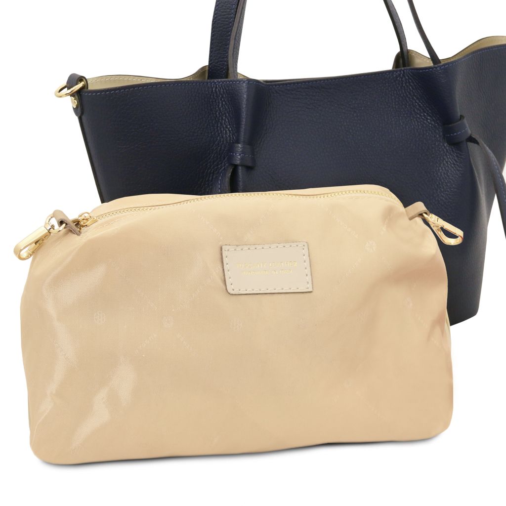 Tuscany Leather Legame L Handväska #Färg_Mörkblå