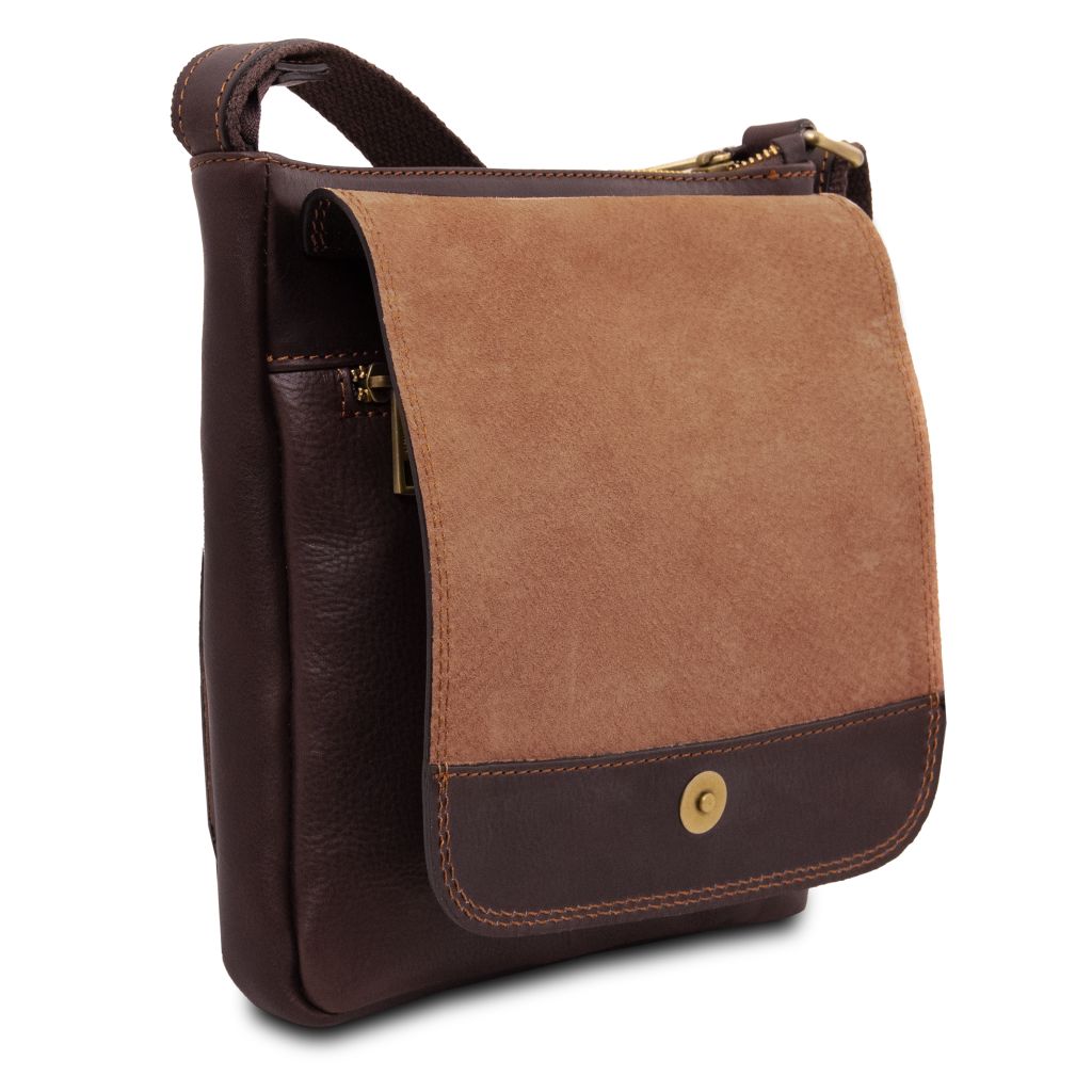 Tuscany Leather Jimmy Axelremsväska #Färg_Mörkbrun