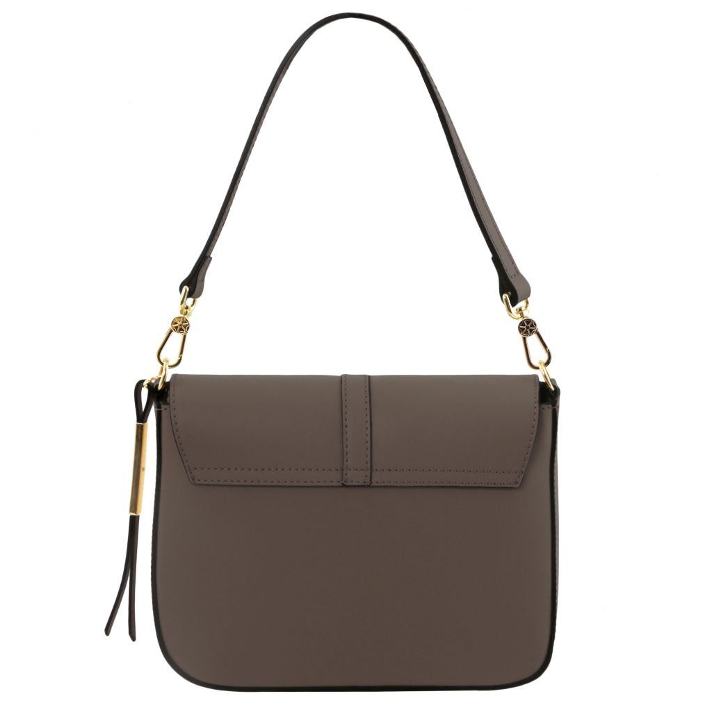 Tuscany Leather Nausica Handväska #Färg_Mörk Taupe
