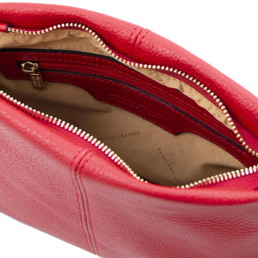 Tuscany Leather TL Bag Axelremsväska #Färg_Läppstift Rött