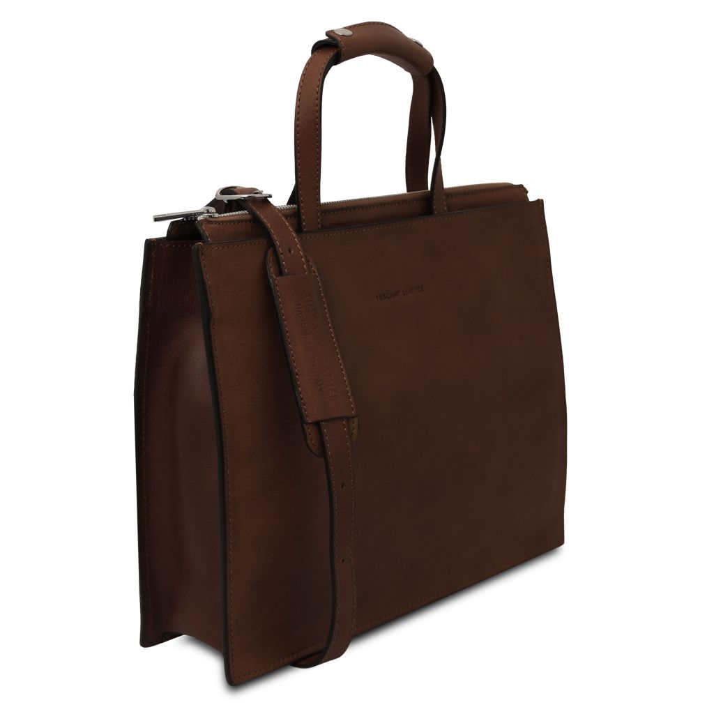 Tuscany Leather Palermo Datorväska #Färg_Mörkbrun