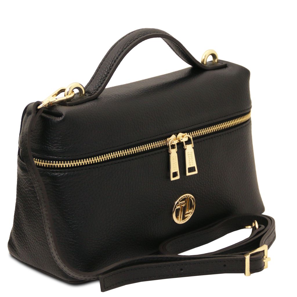 Tuscany Leather Scrigno Handväska #Färg_Svart