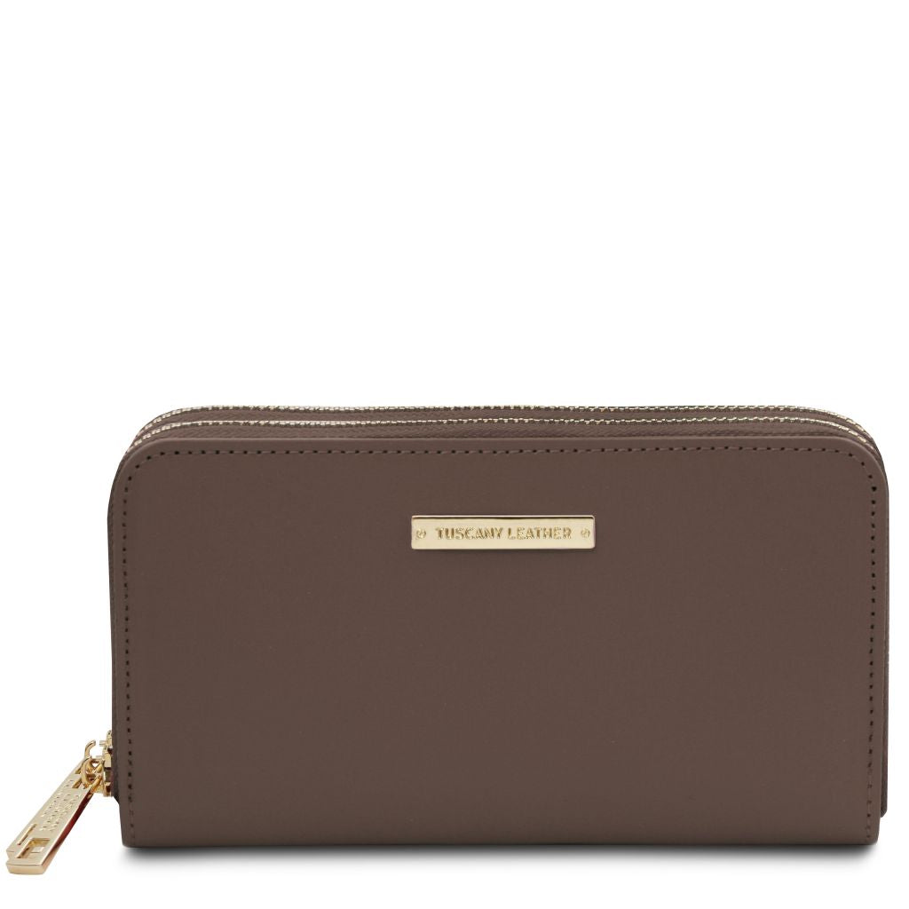 Tuscany Leather Gaia Plånbok #Färg_Mörk Taupe