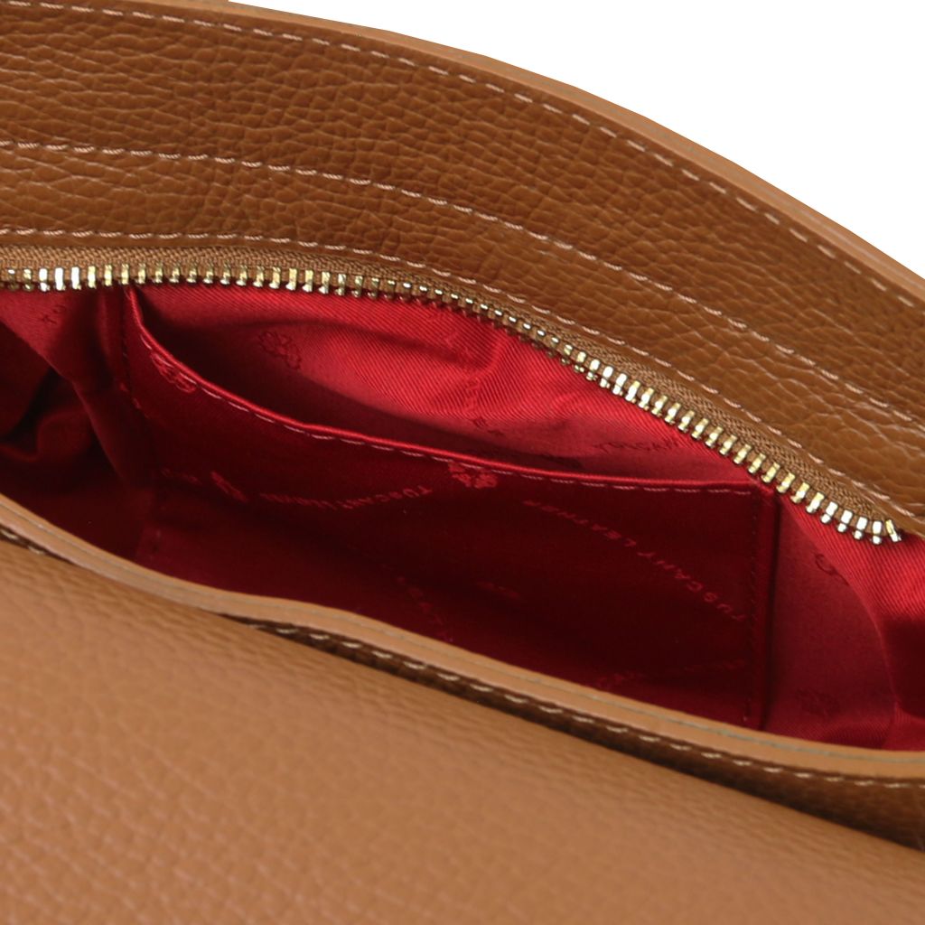 Tuscany Leather Astrea Axelremsväska #Färg_Cognac