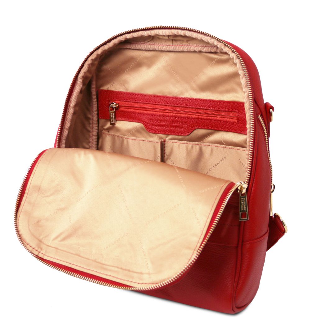 Tuscany Leather TL Bag Ryggsäck #Färg_Läppstift Rött
