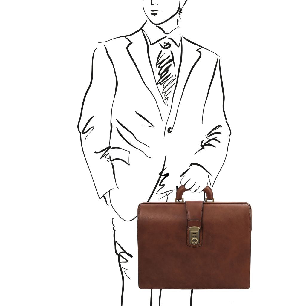 Tuscany Leather Canova Datorväska #Färg_Brun