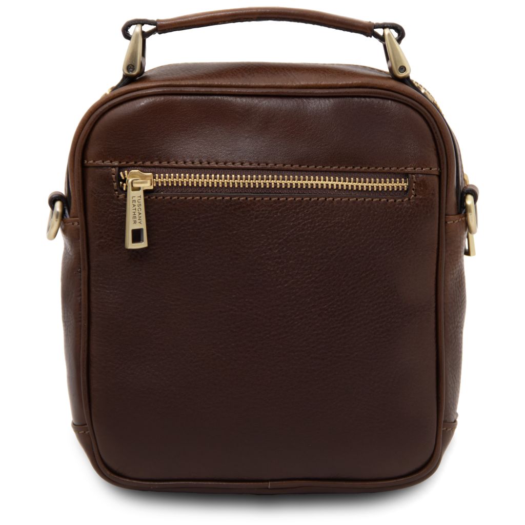 Tuscany Leather Paul Axelremsväska #Färg_Mörkbrun