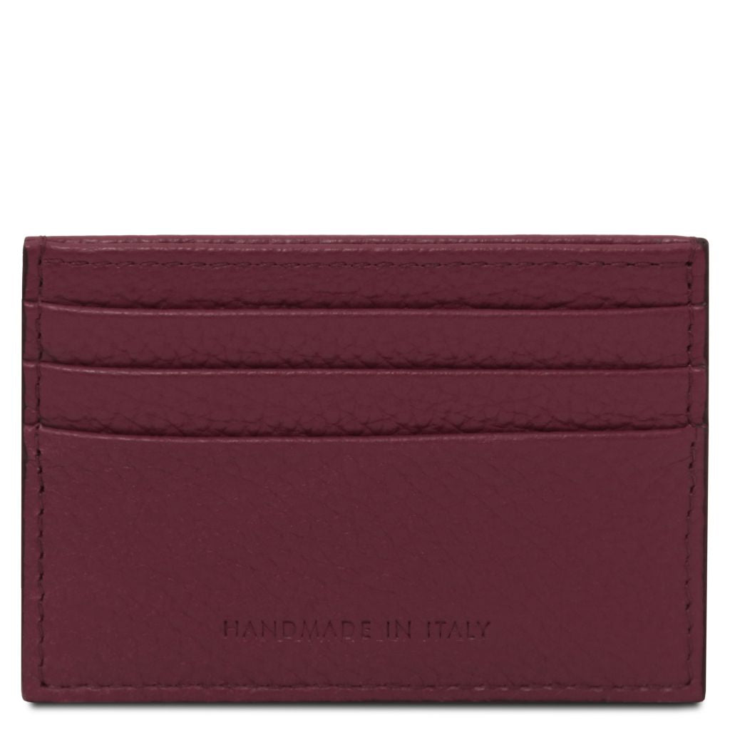 Tuscany Leather Card Holder Korthållare #Färg_Bordeaux
