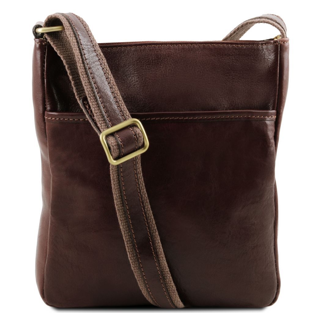 Tuscany Leather Jason Axelremsväska #Färg_Mörkbrun
