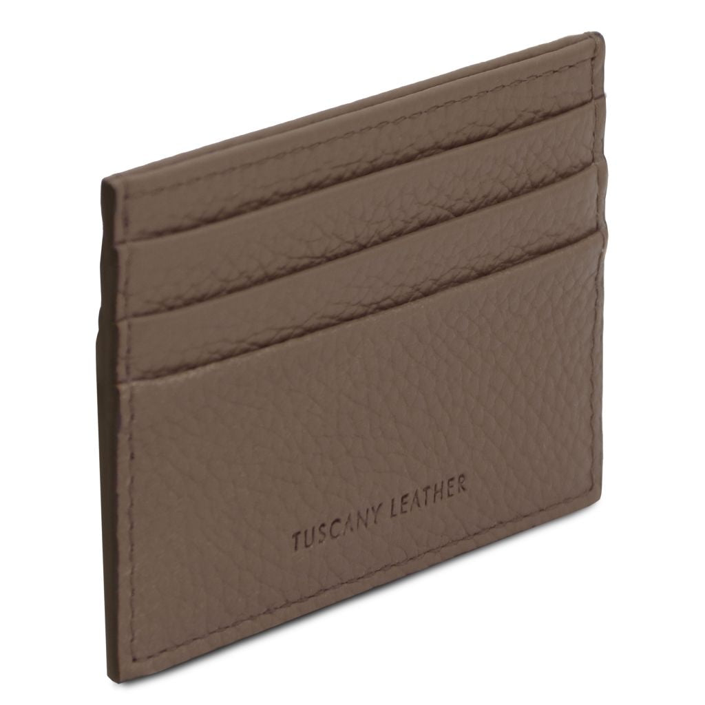 Tuscany Leather Card Holder Korthållare #Färg_Mörk Taupe