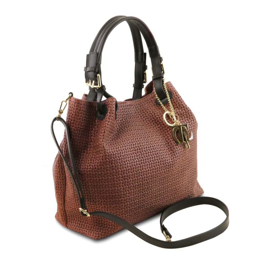 Tuscany Leather TL KeyLuck Handväska #Färg_Kanel