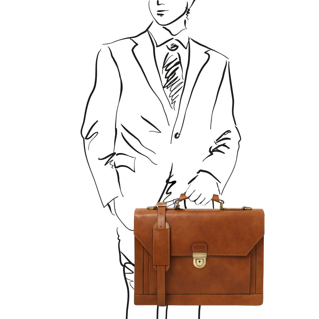 Tuscany Leather Cremona Portfölj #Färg_Cognac