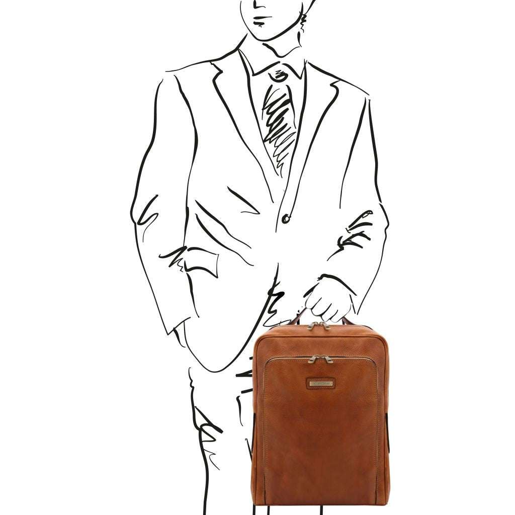 Tuscany Leather Bangkok Datorryggsäck #Färg_Cognac