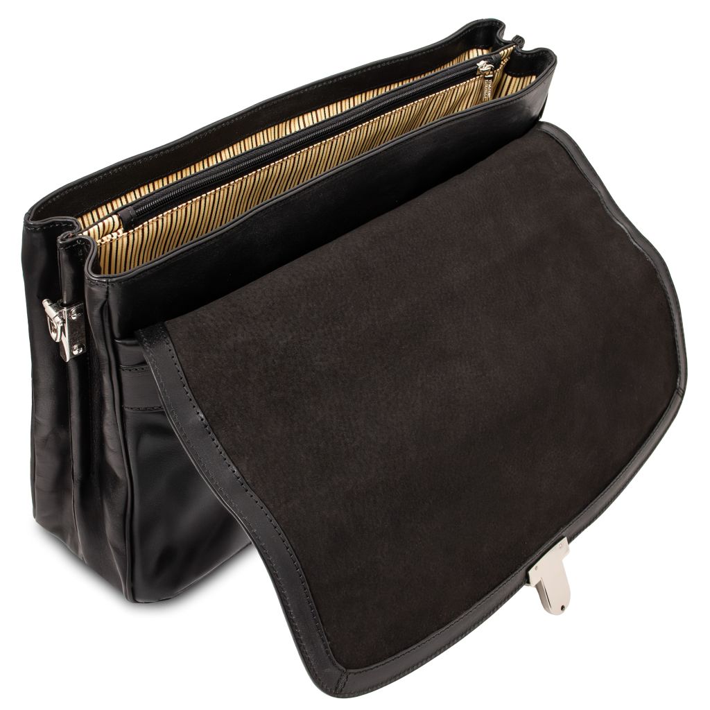 Tuscany Leather Alessandria Datorväska #Färg_Mörkbrun