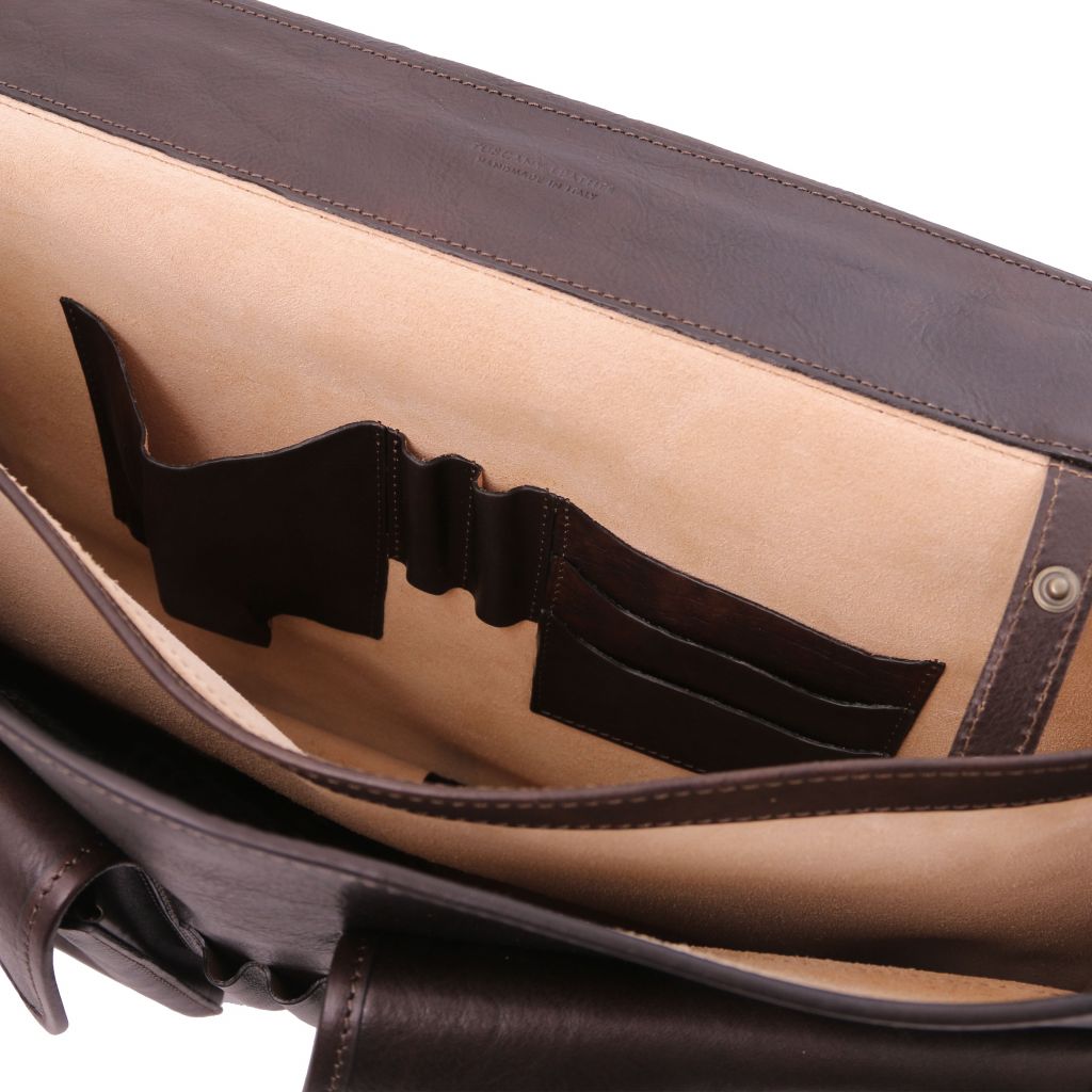 Tuscany Leather Ancona Datorväska #Färg_Mörkbrun
