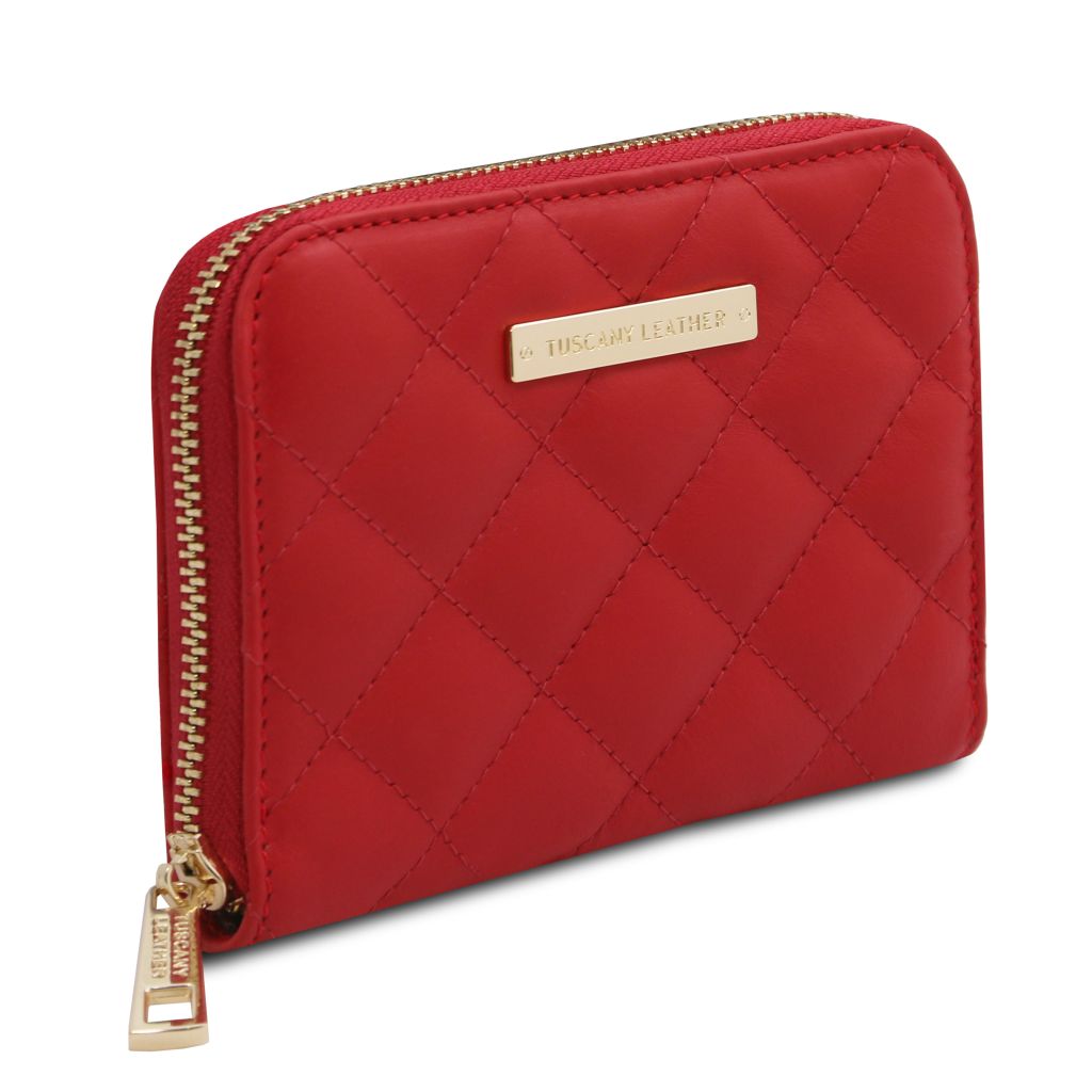 Tuscany Leather Teti Plånbok #Färg_Läppstift Rött