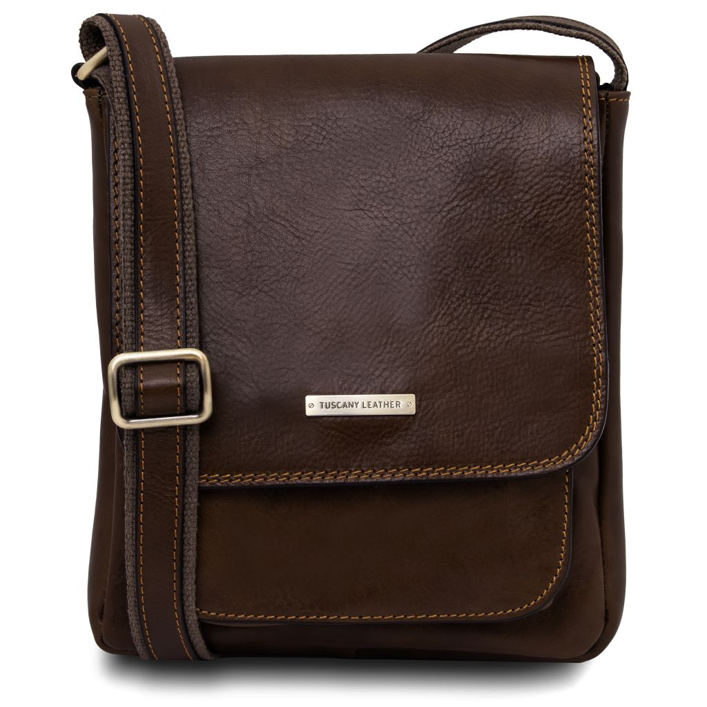 Tuscany Leather Jimmy Axelremsväska #Färg_Mörkbrun