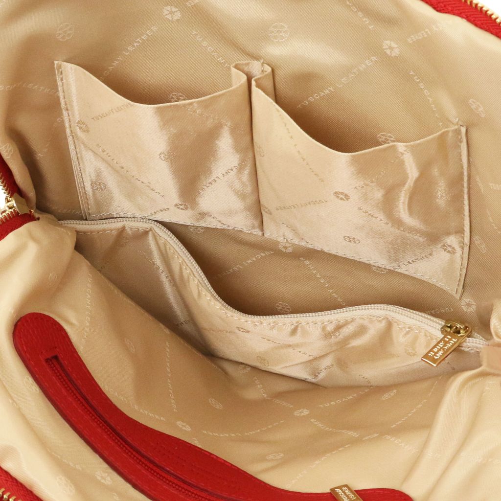 Tuscany Leather TL Bag Ryggsäck #Färg_Läppstift Rött