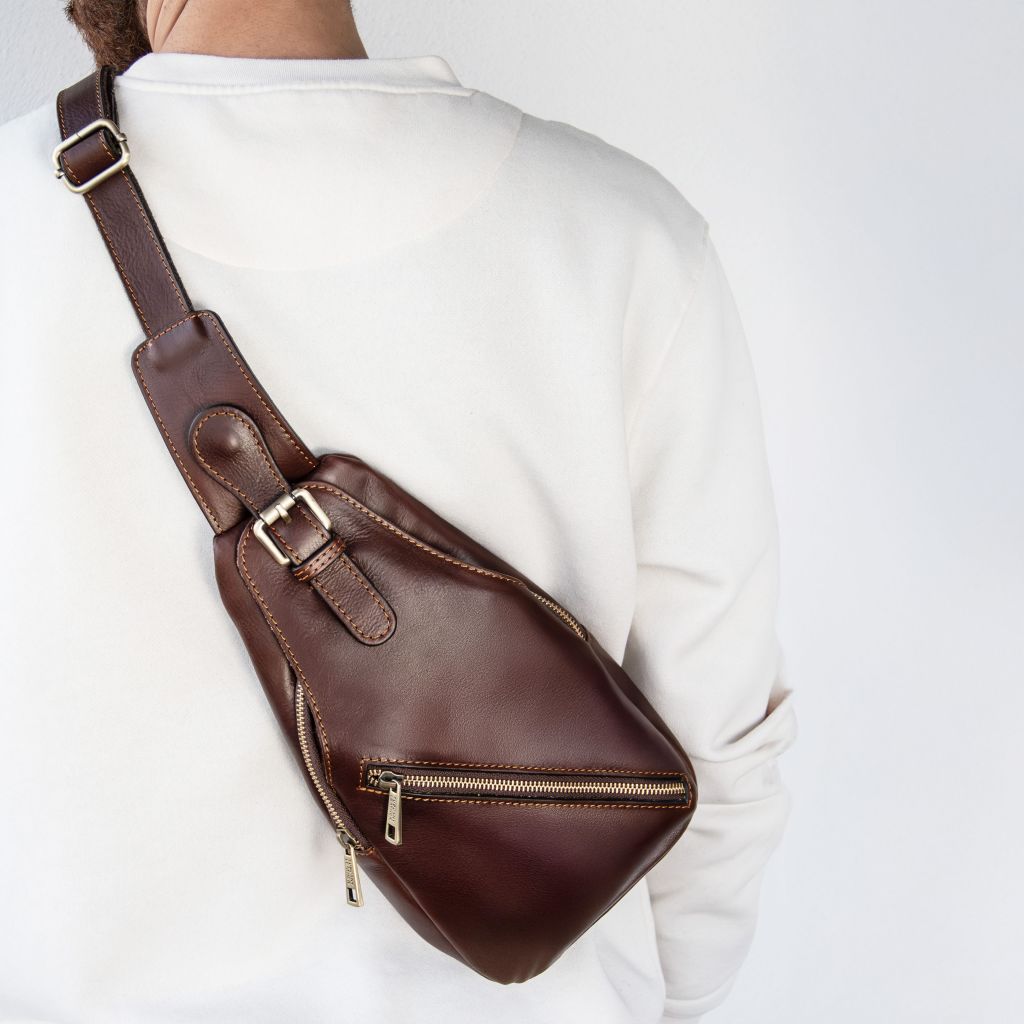 Tuscany Leather Kevin Slingväska #Färg_Cognac