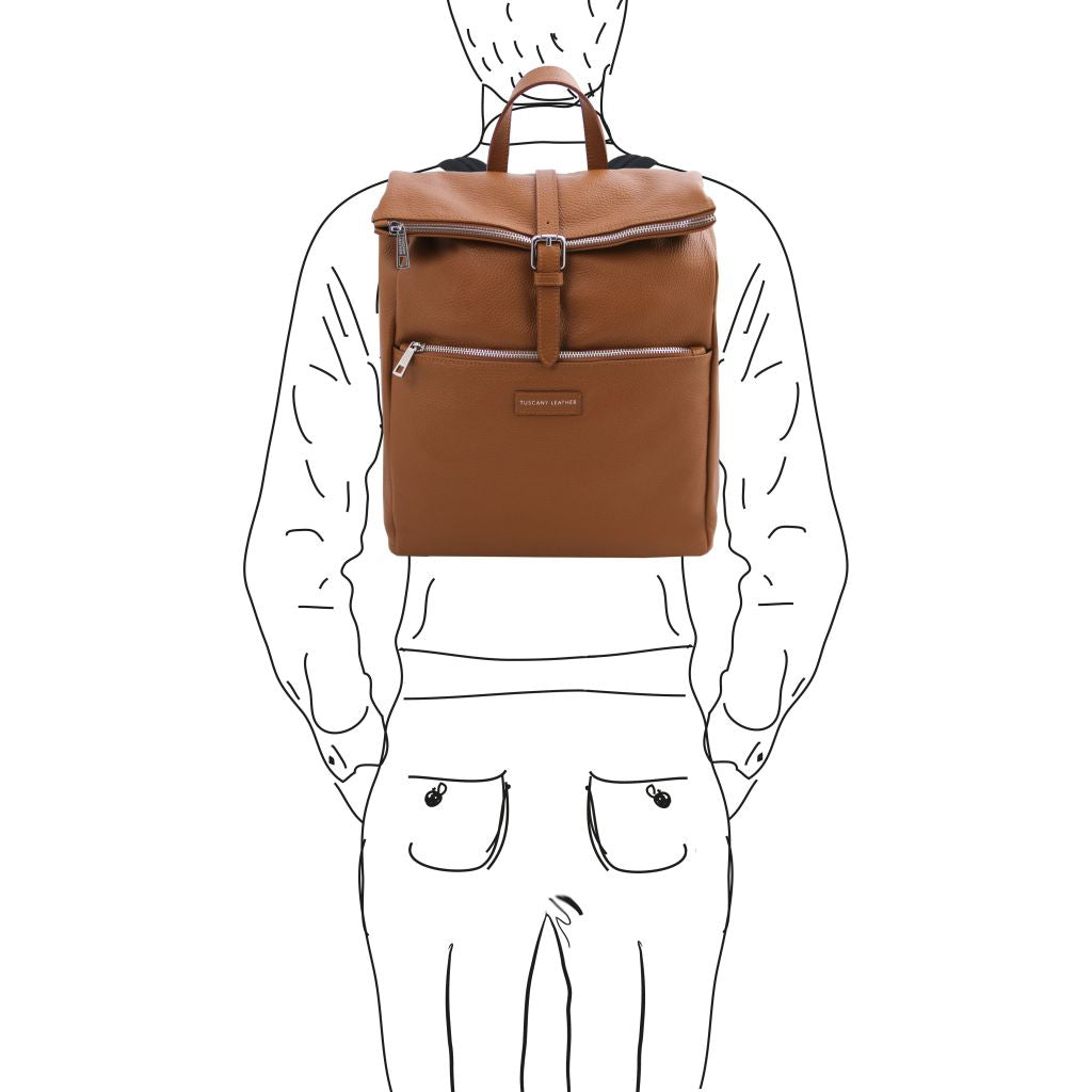 Tuscany Leather Denver Ryggsäck #Färg_Cognac