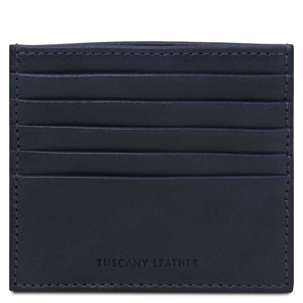 Tuscany Leather Card Holder Korthållare #Färg_Mörkblå