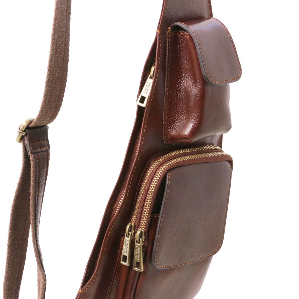 Tuscany Leather Crossover Slingväska #Färg_Svart