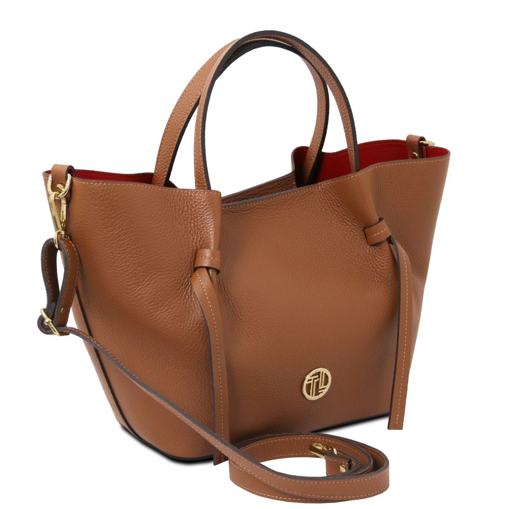 Tuscany Leather Legame L Handväska #Färg_Cognac