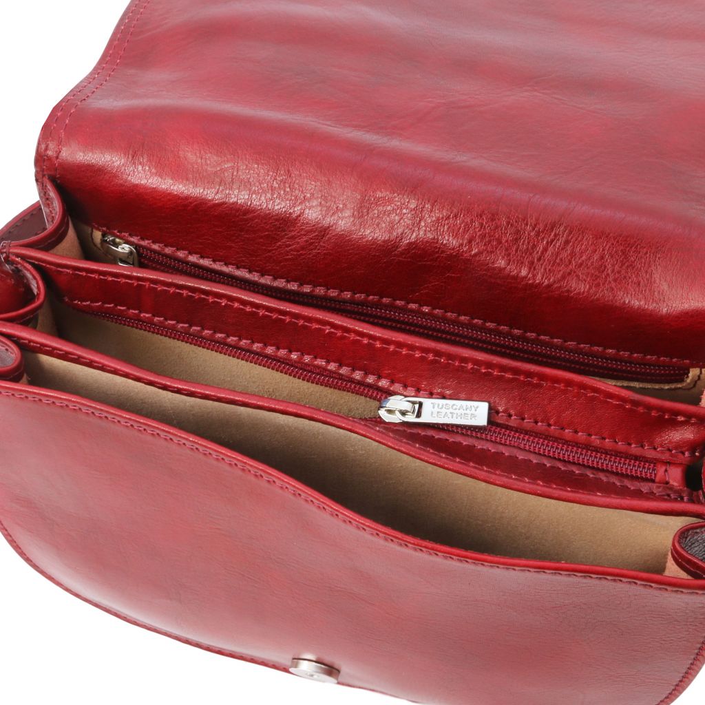 Tuscany Leather Isabella Axelremsväska #Färg_Röd