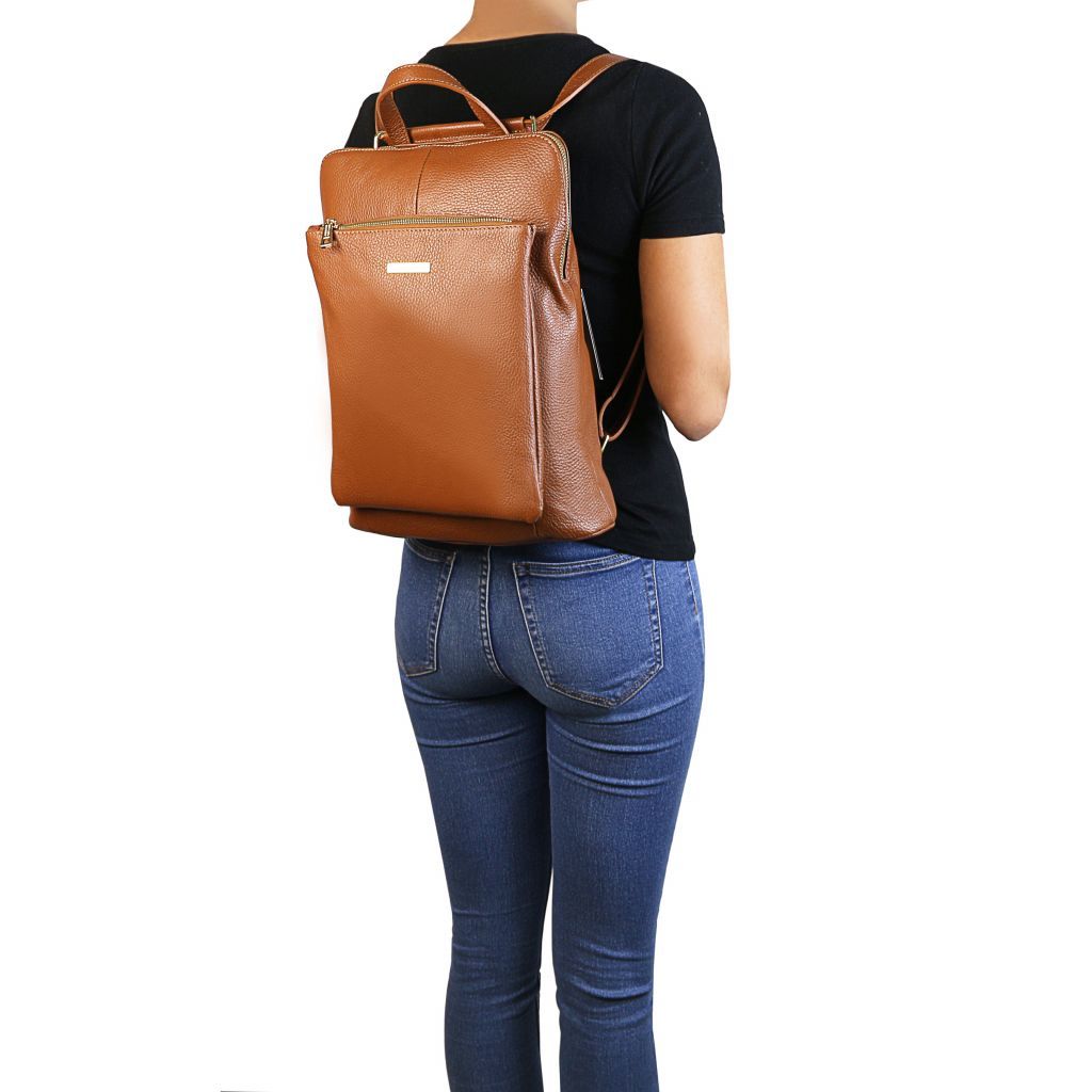 Tuscany Leather TL Bag Ryggsäck #Färg_Läppstift Rött