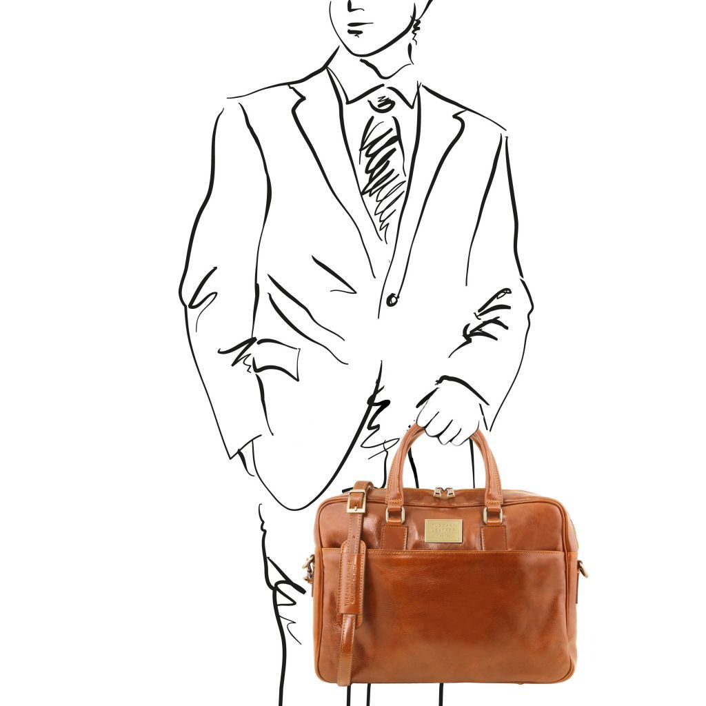 Tuscany Leather Urbino Datorportfölj #Färg_Honung