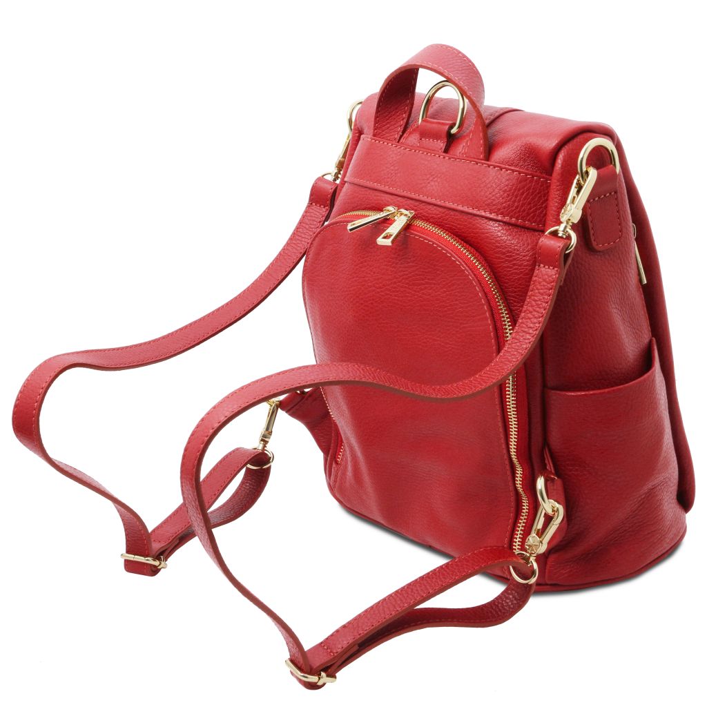 Tuscany Leather TL Bag Ryggsäck #Färg_Läppstift Rött