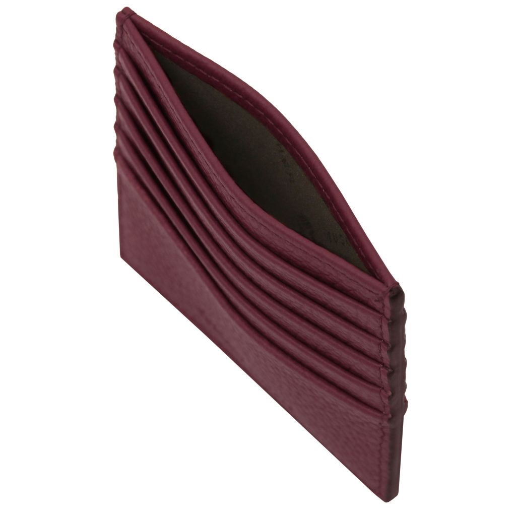 Tuscany Leather Card Holder Korthållare #Färg_Bordeaux