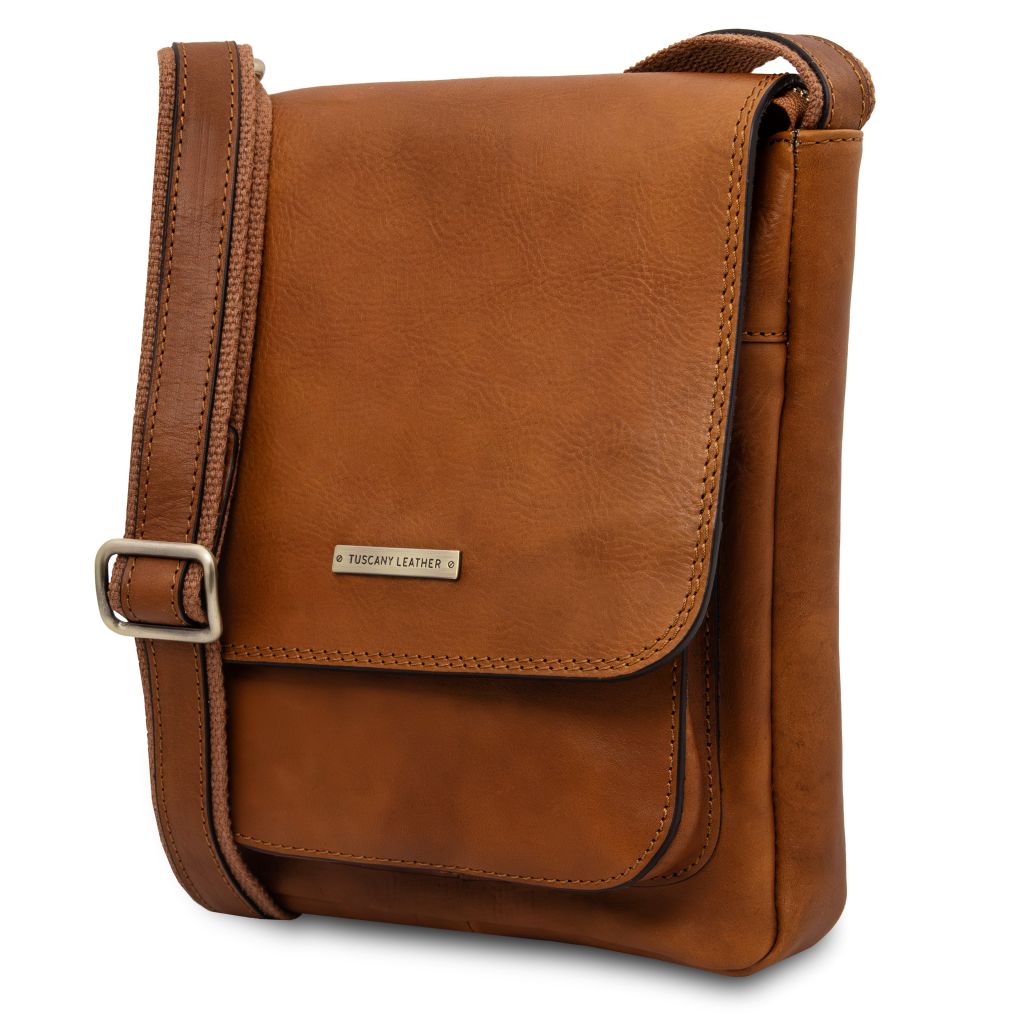 Tuscany Leather Jimmy Axelremsväska #Färg_Cognac