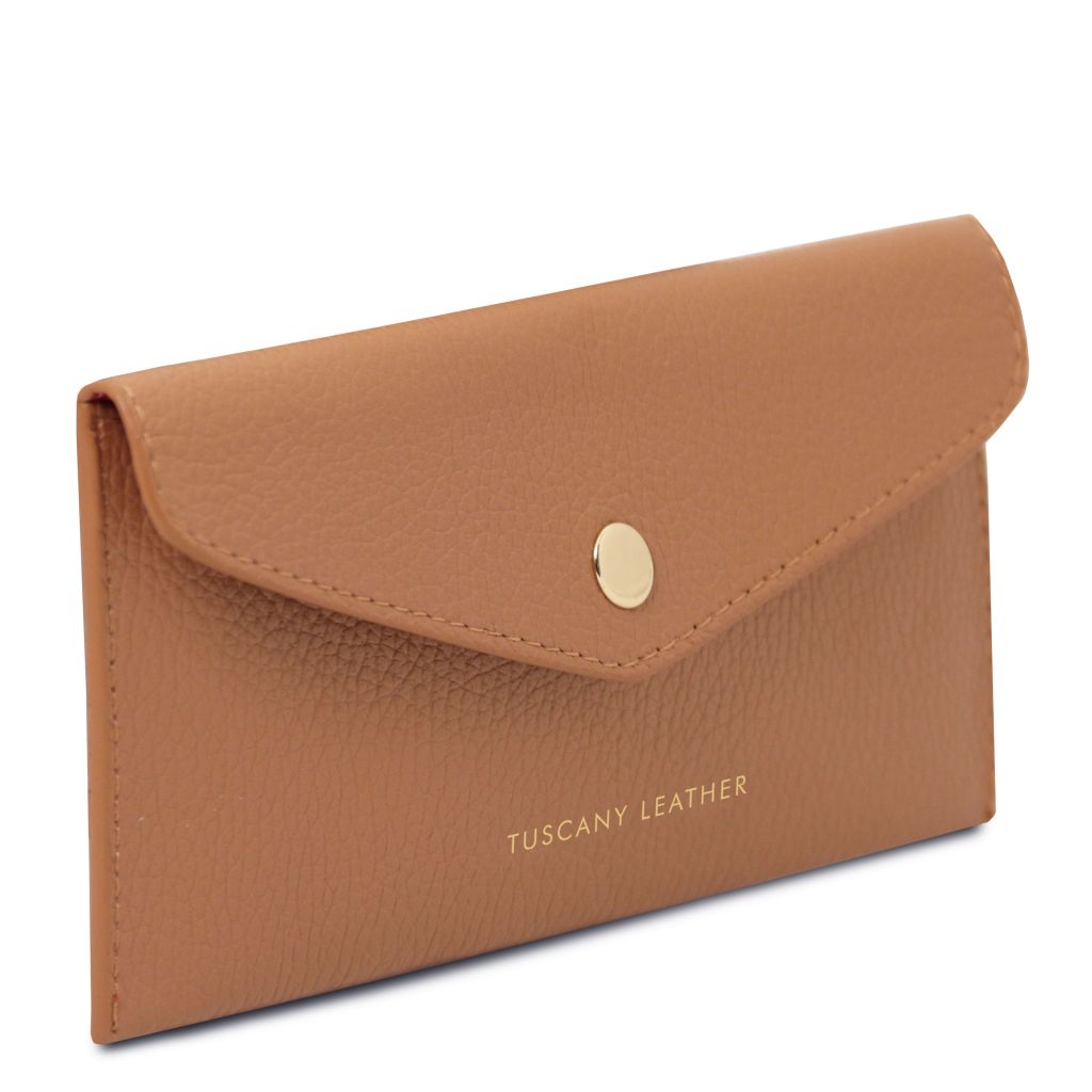 Tuscany Leather Envelope Plånbok #Färg_Caramel Brun