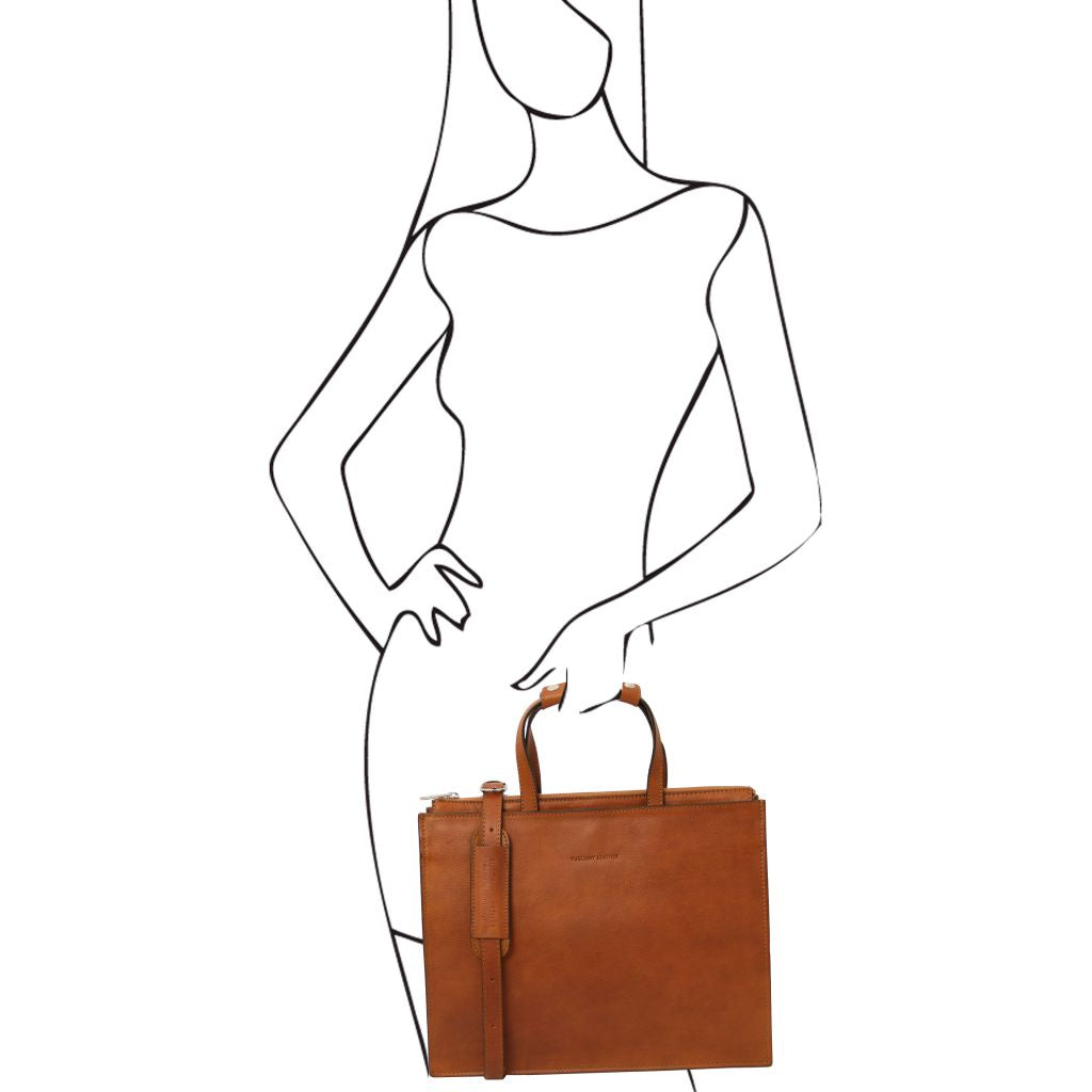 Tuscany Leather Palermo Datorväska #Färg_Cognac