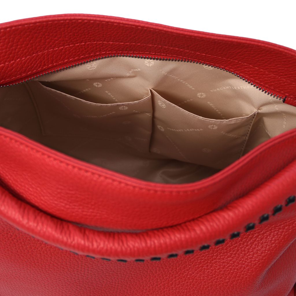 Tuscany Leather TL Bag Handväska #Färg_Läppstift Rött
