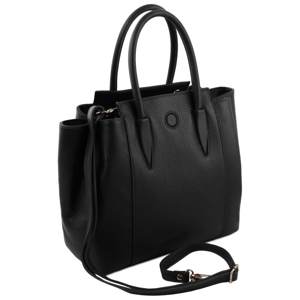 Tuscany Leather Tulipan Handväska #Färg_Svart