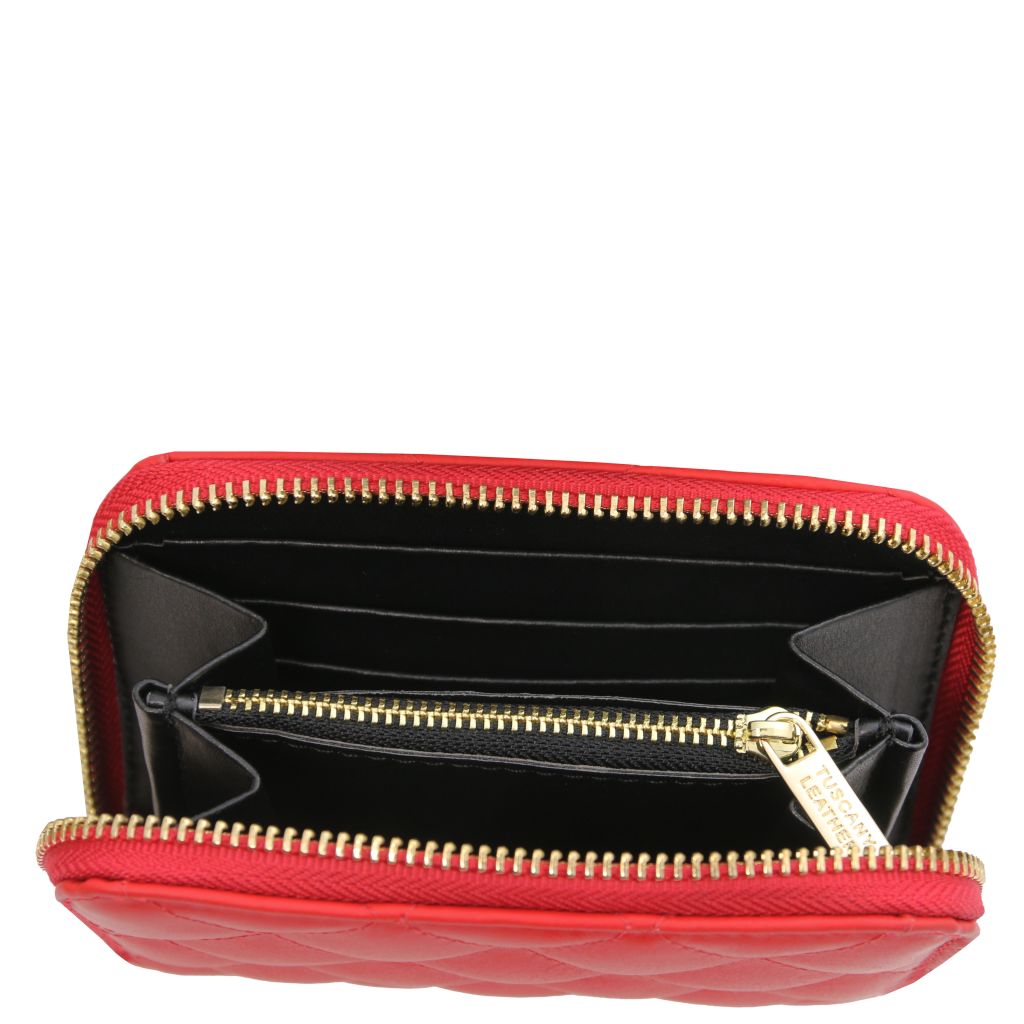 Tuscany Leather Teti Plånbok #Färg_Läppstift Rött
