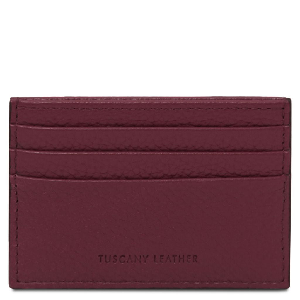 Tuscany Leather Card Holder Korthållare #Färg_Bordeaux