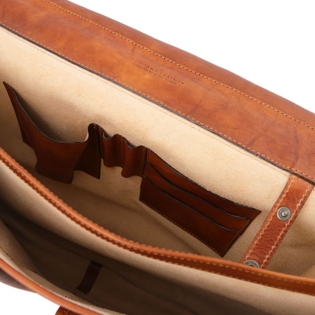 Tuscany Leather Ancona Datorväska #Färg_Cognac