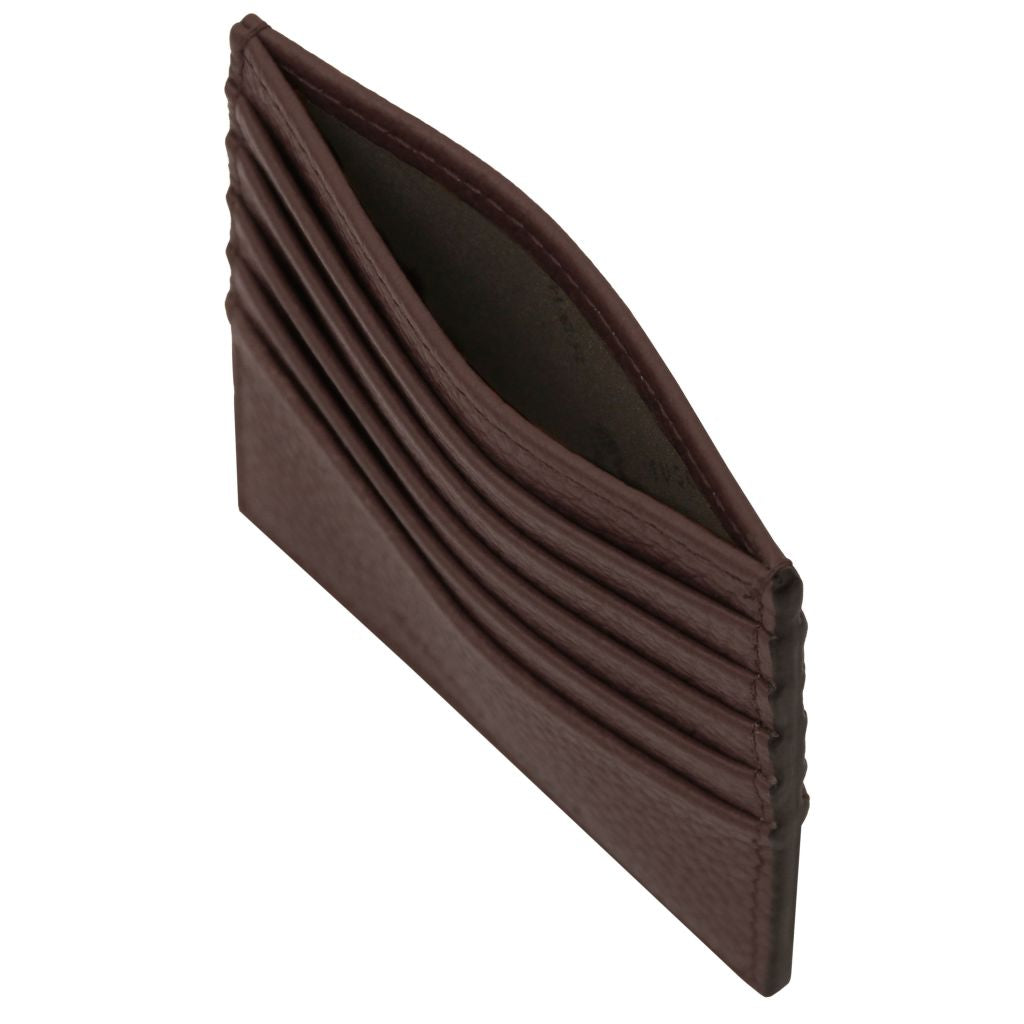 Tuscany Leather Card Holder Korthållare #Färg_Kaffe