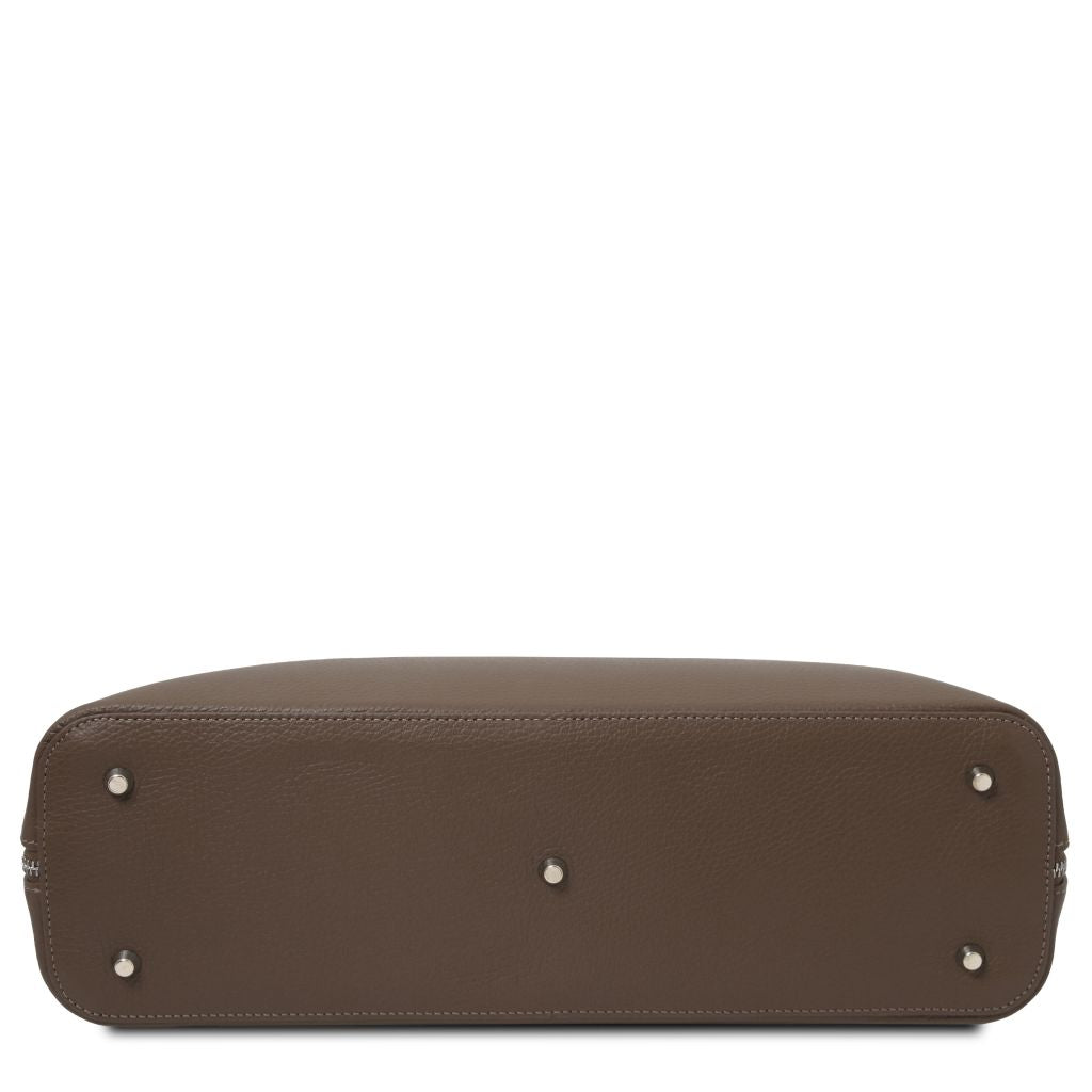 Tuscany Leather Magnolia Handväska #Färg_Mörk Taupe