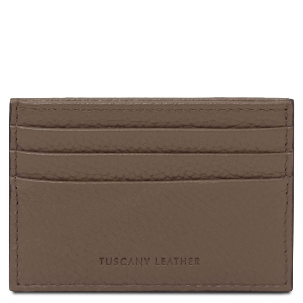 Tuscany Leather Card Holder Korthållare #Färg_Mörk Taupe