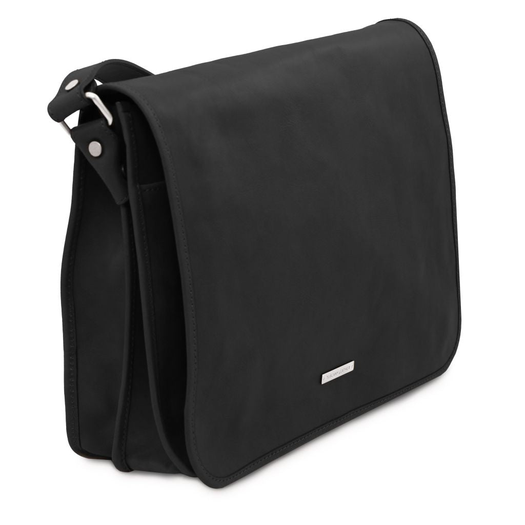 Tuscany Leather TL Messenger Axelremsväska #Färg_Svart