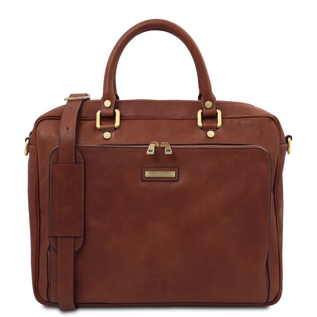 Tuscany Leather Pisa Datorväska #Färg_Brun